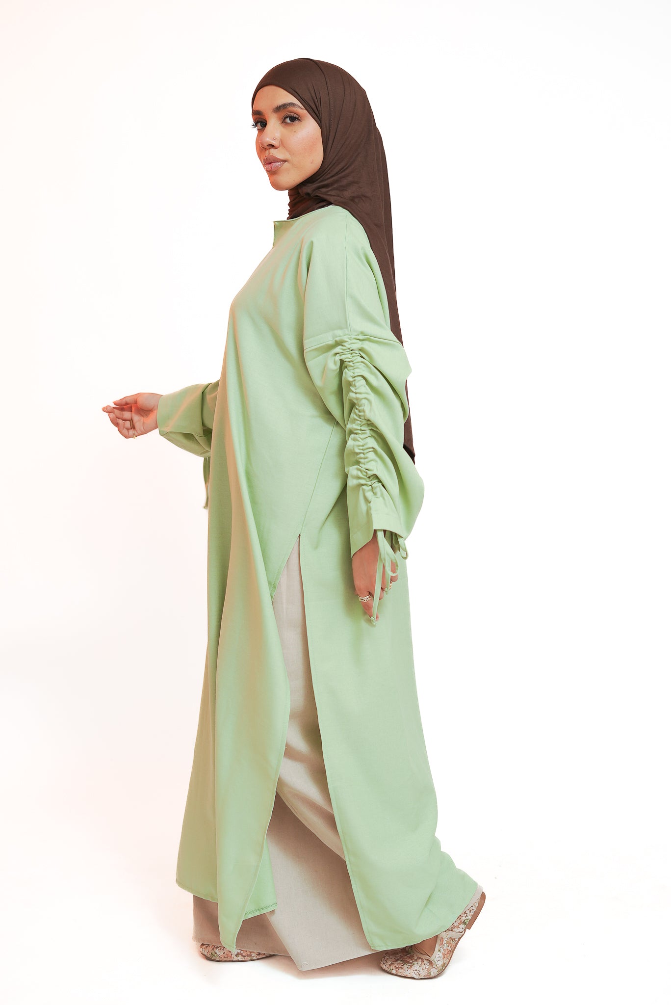 Sage Green Side Slit Tunic