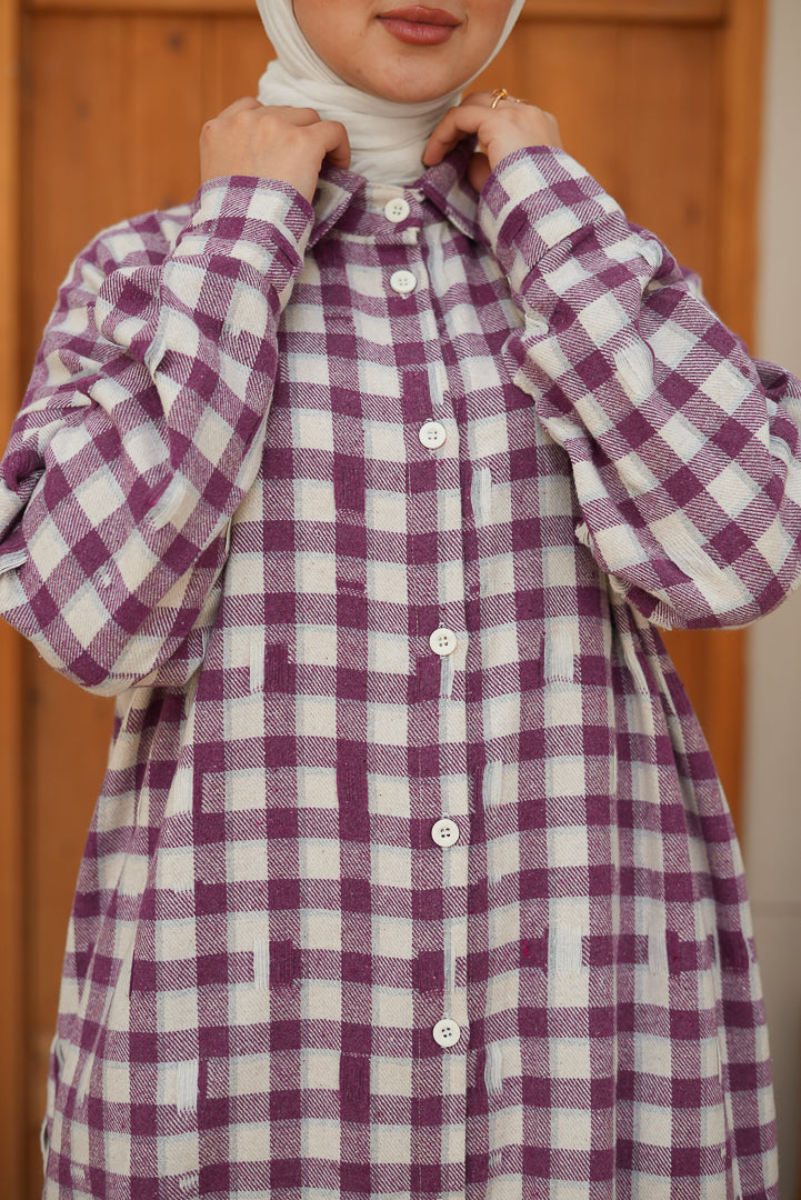 Madinah Purple Coat Dress