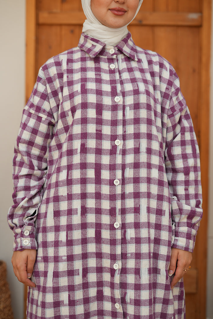 Madinah Purple Coat Dress