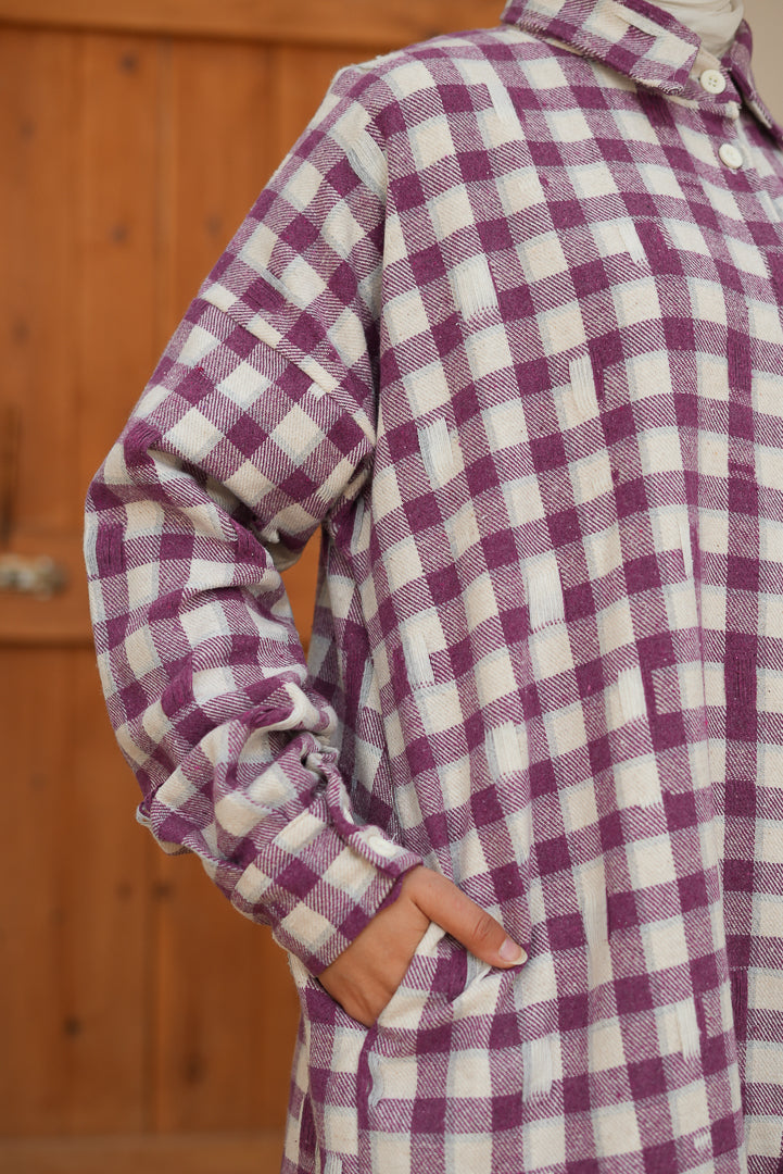 Madinah Purple Coat Dress