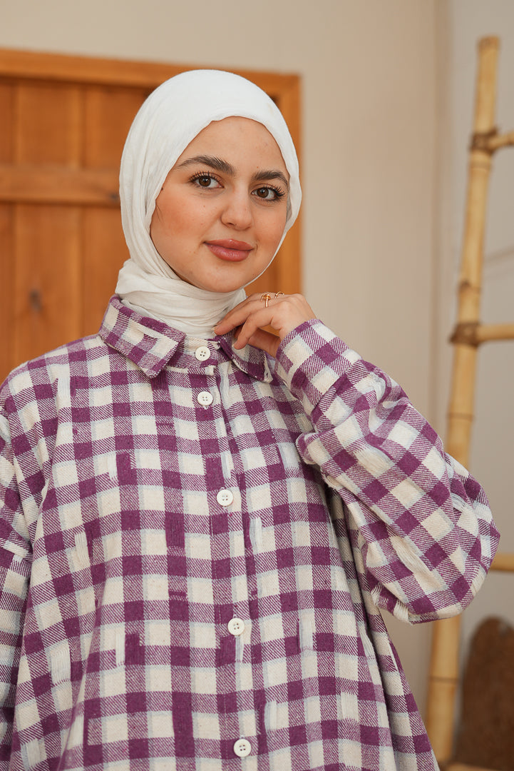 Madinah Purple Coat Dress