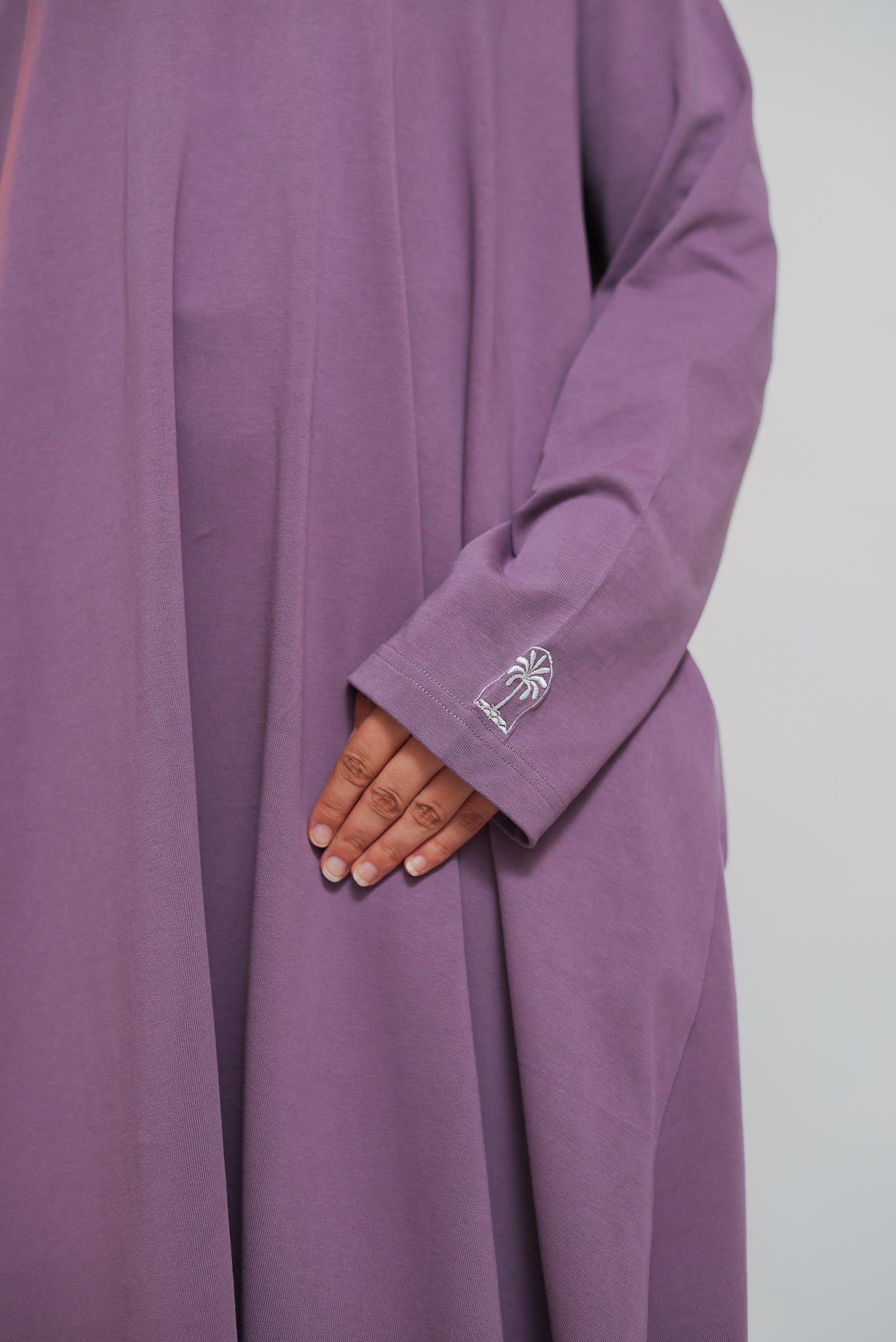 Purple Double Cloche Cotton Dress