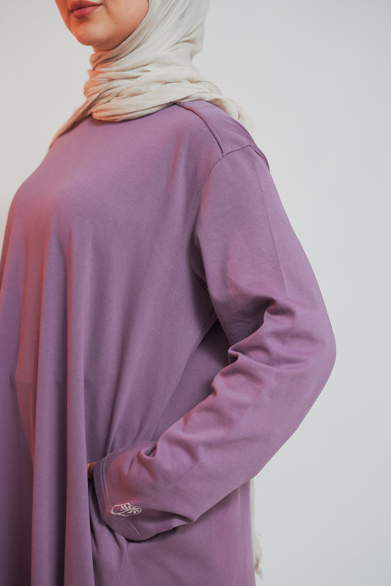 Purple Double Cloche Cotton Dress